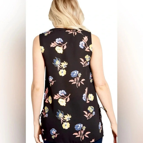 ModCloth Floral Simple Decision Sleeveless Tunic Top - Picture 2 of 7